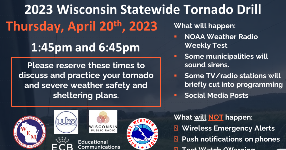 2023 Wisconsin Statewide Tornado Drill Forest County Potawatomi